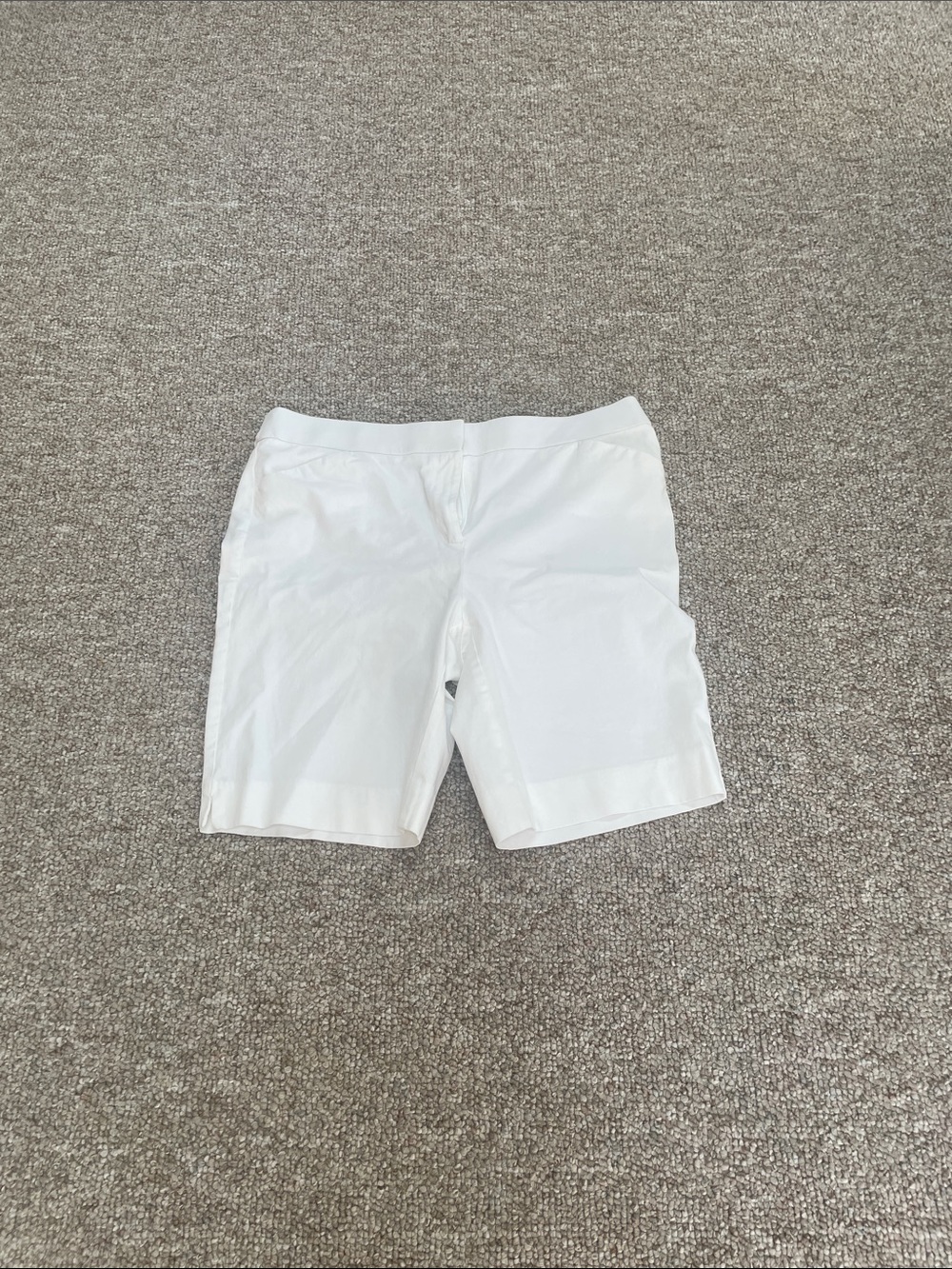 Chico's White Stretch Bermuda Shorts